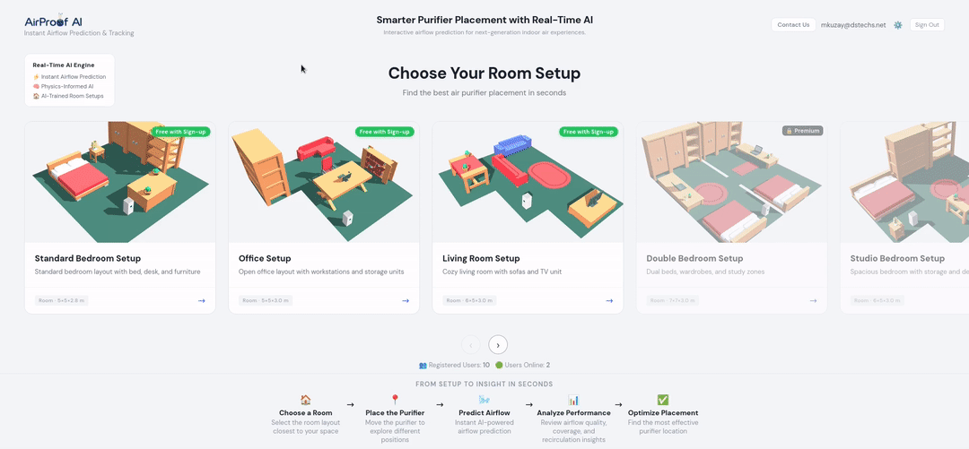 Room Setup Selection
